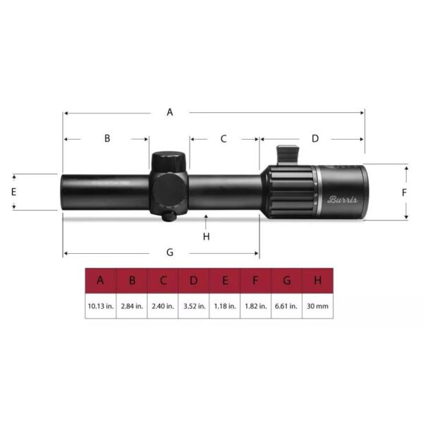 REFURBISHED Burris RT6 1-6x24mm 3PBurris 4 6x illum Matte - Precision Shot Firearms
