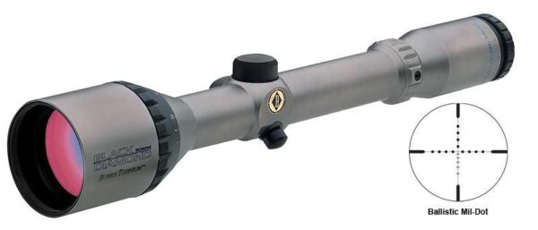 BLEMISHED Burris 4-16x50 Black Diamond Titanium Rifle Scope Ballistic Mil-Dot Reticle Gray - Precision Shot Firearms