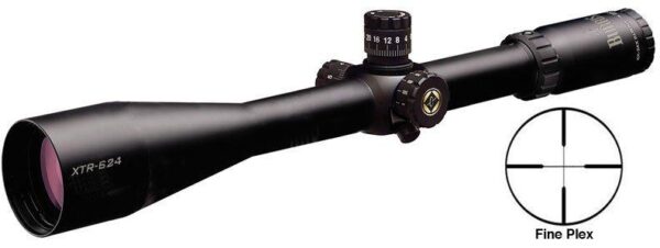 REFURBISHED Burris 6-24x50 Xtreme Tactical Rifle Scope with Rings - 6-24x50mm Xtreme Fine Plex Reticle Matte Side PA Target Knobs - Precision Shot Firearms