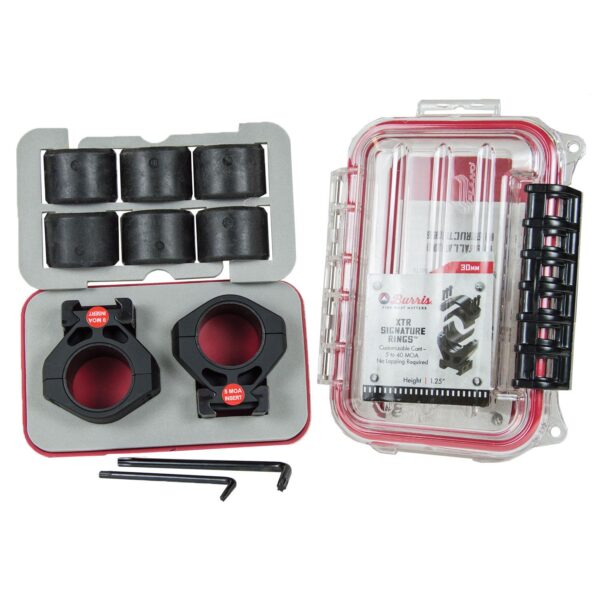 Burris Steel XTR Signature Scope Ring Set with Pos-Align Offset Inserts 30mm 1.25" Height - Matte - Precision Shot Firearms