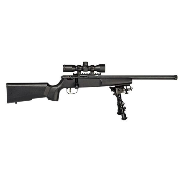 Savage Rascal Series Target XP Rifle .22 LR Single Shot 16.13" Barrel Synthetic Stock-Black Scope and Bi-pod - Precision Shot Firearms