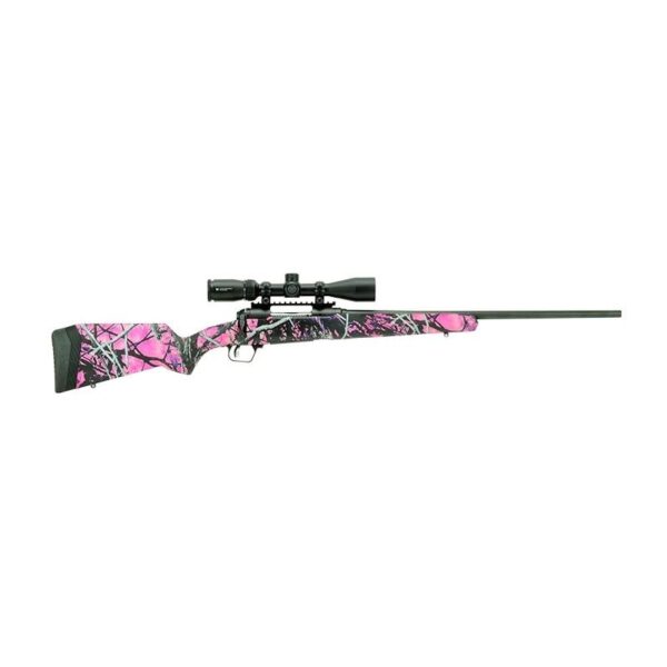 Savage Arms 110 Apex Hunter Rifle 6.5 Creedmoor 4/rd 24" Barrel Muddy Girl Pink Camo with Scope - Precision Shot Firearms