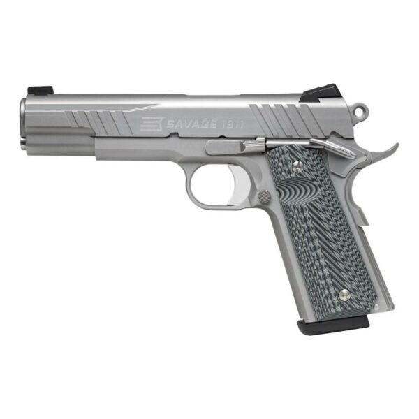 Savage 1911 Gov't Style Handgun .45 Auto 8rd Magazines (2) 5" Barrel Stainless Steel - Precision Shot Firearms
