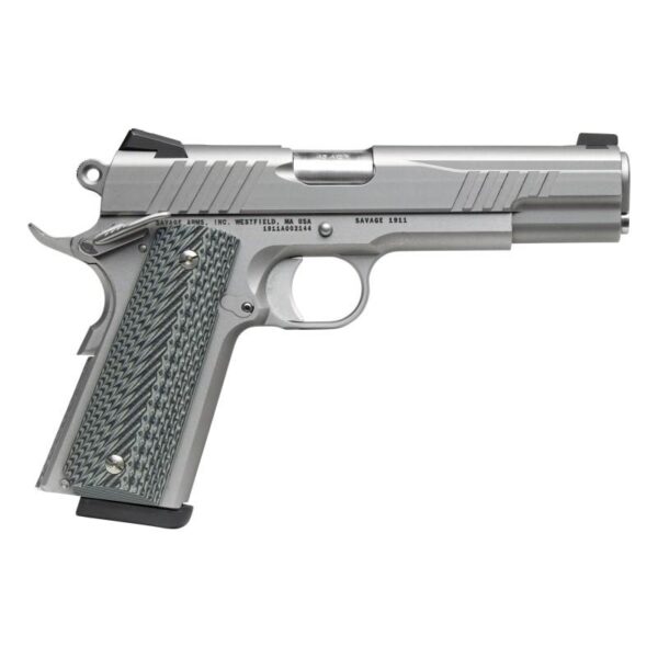 Savage 1911 Gov't Style Handgun 9mm Luger 10rd Magazines (2) 5" Barrel Stainless Steel - Precision Shot Firearms