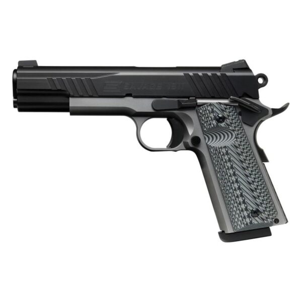 Savage 1911 Gov't Style Handgun 9mm Luger 10rd Magazines (2) 5" Barrel Black and Stainless - Precision Shot Firearms
