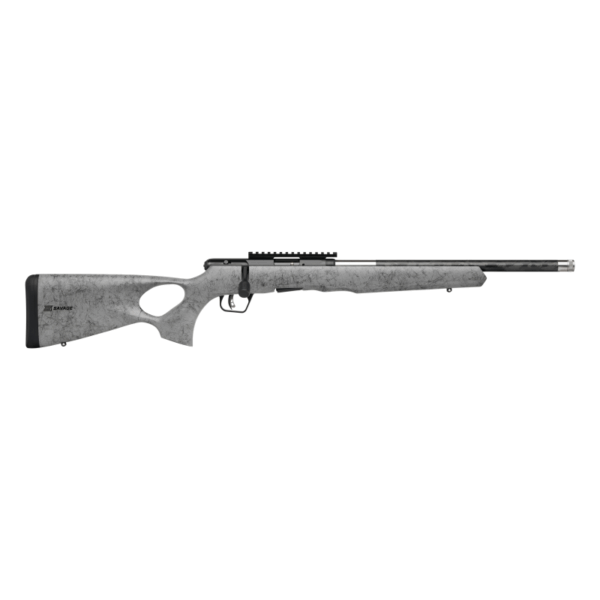 Savage Arms B22 Timberlite Thumbhole Rifle .22 LR 10rd Magazine 18" 1/2x28 Threaded Barrel Grey with Black Spiderweb - Precision Shot Firearms