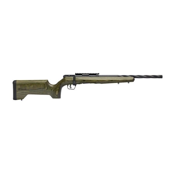 Savage Arms B22 Timber Tactical Rifle .17 HMR 9rd Magazine 18" Threaded Spiral Barrel Green Laminate Stock - Precision Shot Firearms