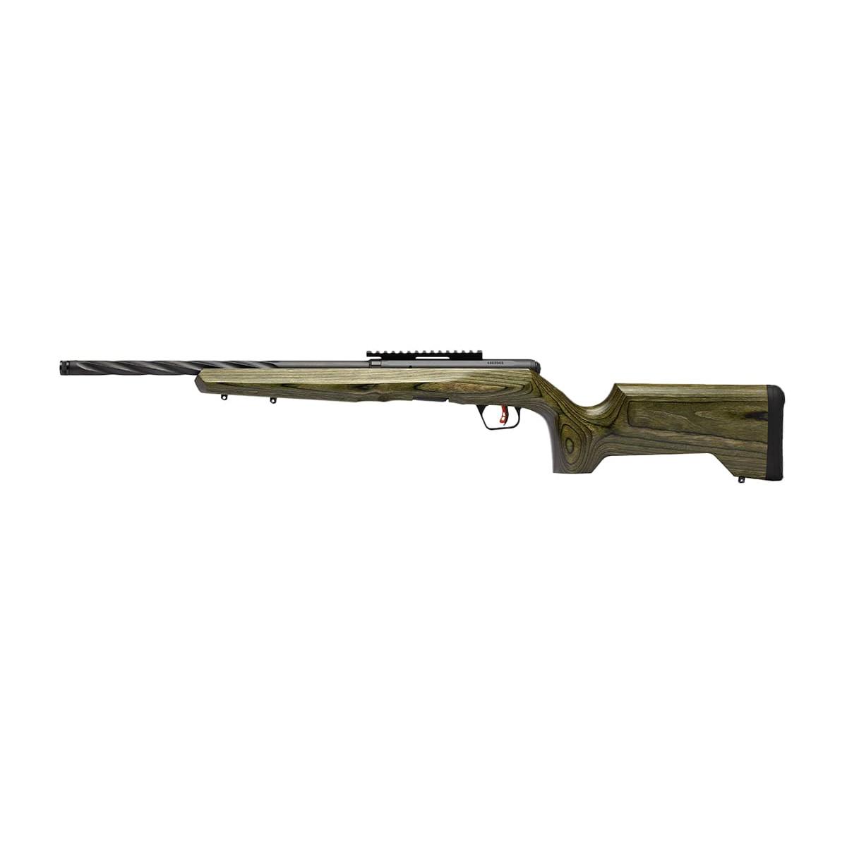 Savage Arms B22 Timber Tactical Rifle .17 HMR 9rd Magazine 18" Threaded Spiral Barrel Green Laminate Stock - Precision Shot Firearms