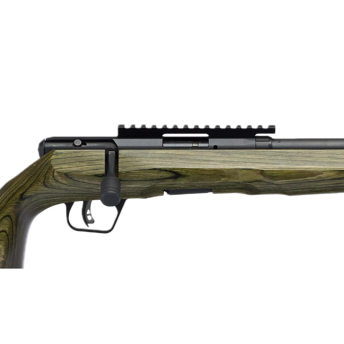 Savage Arms B22 Timber Tactical Rifle .17 HMR 9rd Magazine 18" Threaded Spiral Barrel Green Laminate Stock - Precision Shot Firearms
