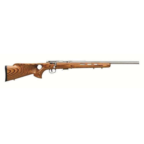 Savage Arms 93R17 BTVSS Rifle 17 HMR 5/rd Magazine 21" Barrel Brown Wood with Thumbhole - Precision Shot Firearms