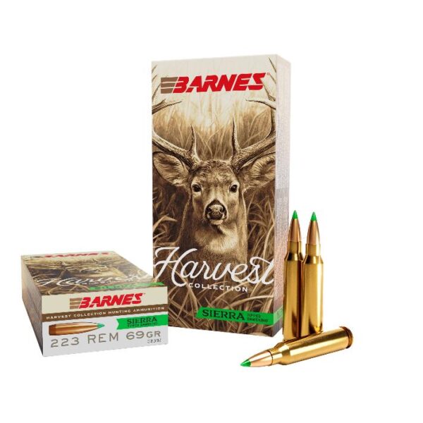 Barnes Harvest Sierra Tipped GameKing Ammunition .223 Rem 69gr PT 3000 fps 20/ct - Precision Shot Firearms