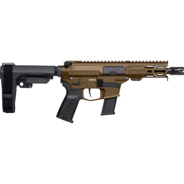 CMMG Banshee Fixed Ejector MkG Pistol .45 Auto 13rd Magazine 5'' Barrel Midnight Bronze w/Brace - Precision Shot Firearms