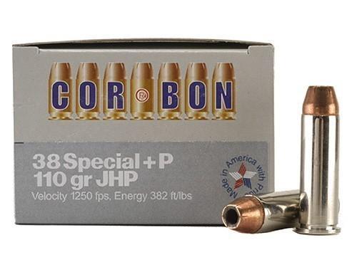 Corbon Self-Defense JHP Handgun Ammunition .38 Spl (+P) 110 gr JHP 1050 fps 20/box - Precision Shot Firearms