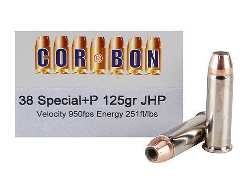 Corbon Self-Defense JHP Handgun Ammunition .38 Spl (+P) 125 gr JHP 1125 fps 20/box - Precision Shot Firearms
