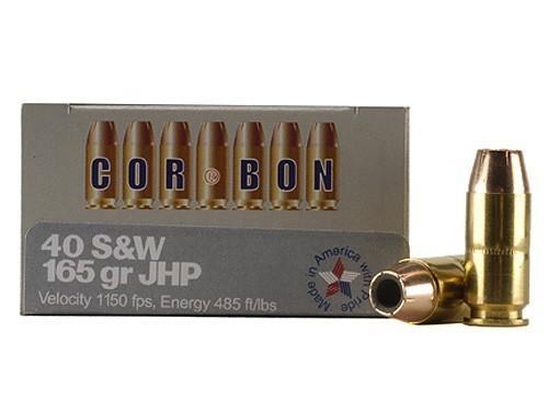 Corbon Self-Defense JHP Handgun Ammunition .40 S&W 165 gr JHP 1150 fps 20/box - Precision Shot Firearms