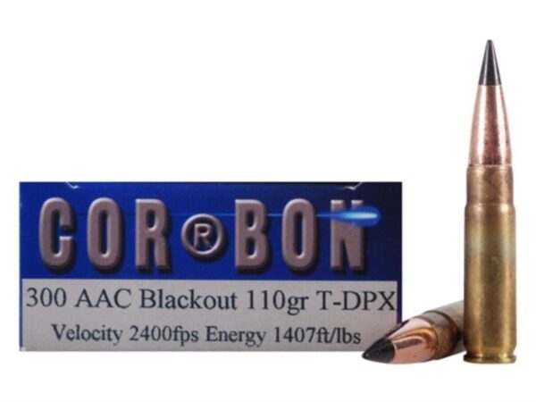Cor-Bon DPX Hunter Rifle Ammunition .300 AAC 110 gr TDPX 2400 fps - 20/box - Precision Shot Firearms