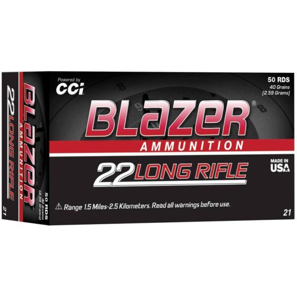 CCI Blazer Rimfire Ammuniton .22 LR 40 gr LRN 1235 fps 50/ct - Precision Shot Firearms