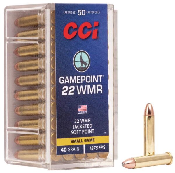 CCI Gamepoint Rimfire Ammunition .22 WMR 40 gr JSP 1875 fps 50/ct - Precision Shot Firearms