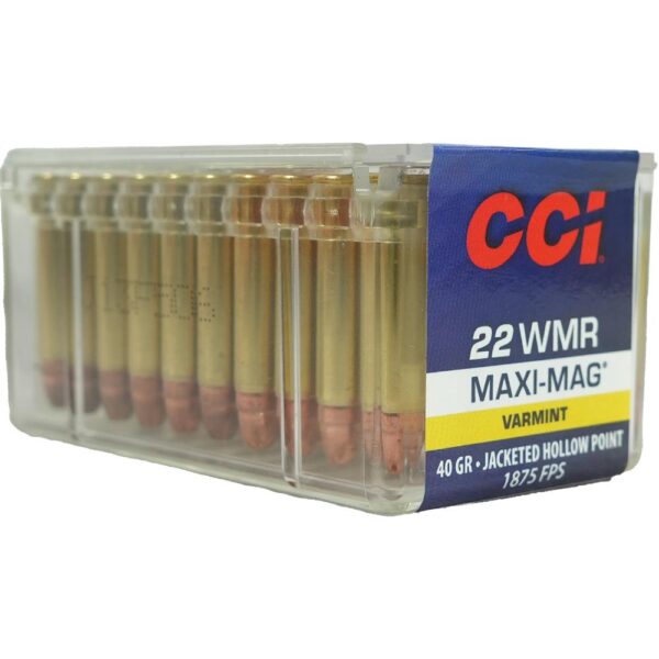 CCI Maxi-Mag Rimfire Ammunition .22 WMR 40 gr JHP 1875 fps 50/ct - Precision Shot Firearms
