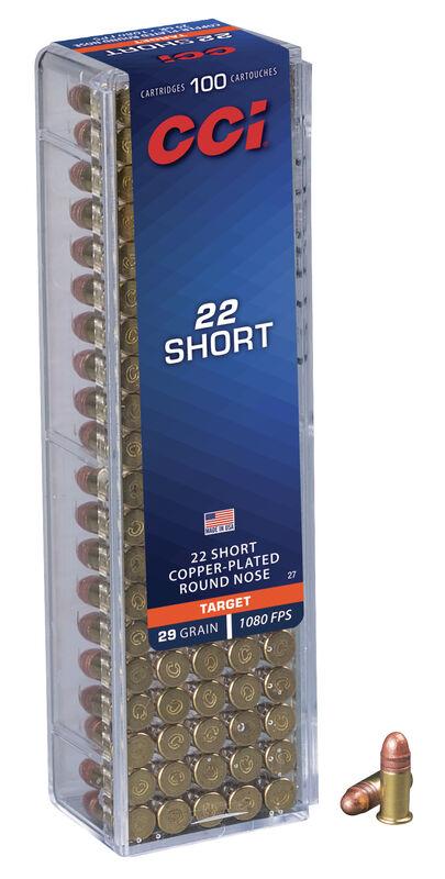 CCI CPRN Rimfire Ammunition .22 Short 29 gr CPRN 1080 fps 5000/ct Case (50-100/ct Boxes) - Precision Shot Firearms