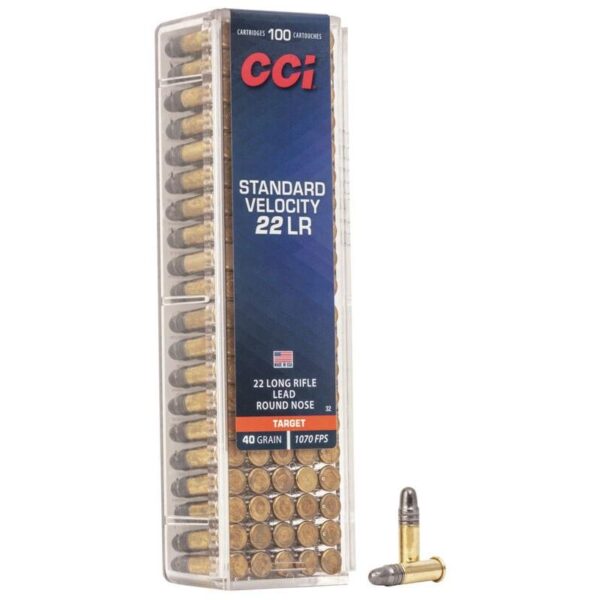 CCI Standard Velocity Rimfire Ammunition .22 LR 40 gr LRN 1070 fps 100/ct - Precision Shot Firearms
