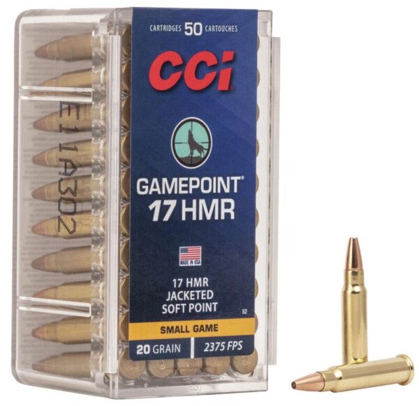 CCI .17 HMR GamePoint Rimfire Ammunition .17 HMR 20 gr JSP 2375 fps 50/ct - Precision Shot Firearms