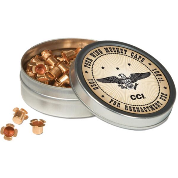 CCI 4-Wing Musket Caps (Designed for Re-enactment) 100/ct - Precision Shot Firearms