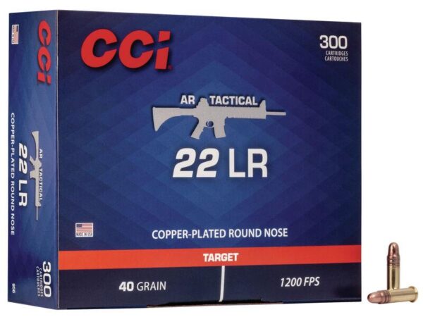 CCI AR Tactical Rimfire Ammuniton .22 LR 40 gr CPRN 1200 fps 300/ct - Precision Shot Firearms