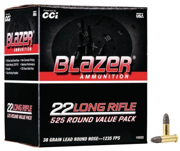 CCI Blazer Rimfire Ammunition .22 LR 38gr LRN 1235 fps 525/ct (Bulk) - Precision Shot Firearms