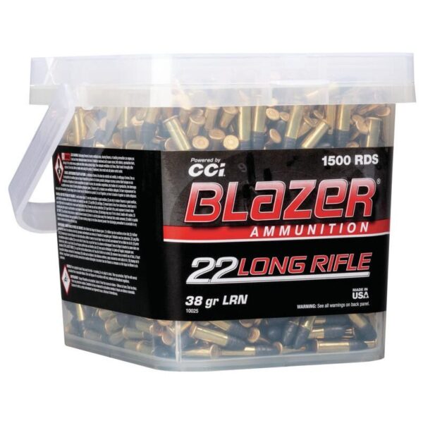 CCI Blazer Rimfire Ammunition .22 LR 38gr LRN 1235 fps 1500/ct (Bucket) - Precision Shot Firearms