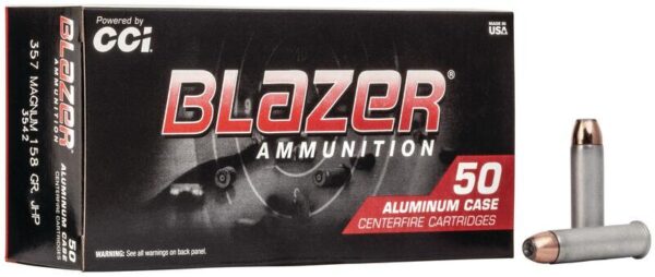 CCI Blazer Aluminum Handgun Ammunition .357 Mag 158 gr JHP 1150 fps 50/ct - Precision Shot Firearms