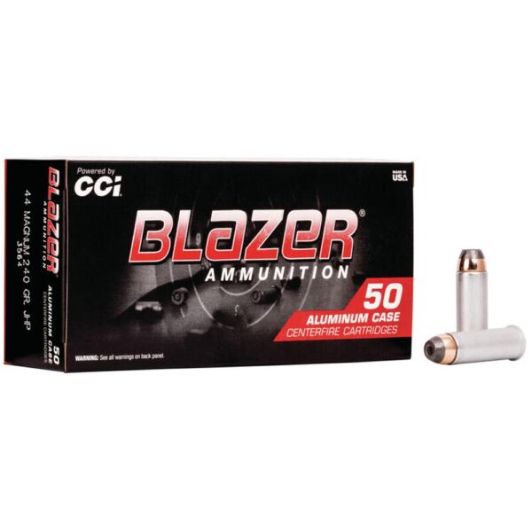 CCI Blazer Aluminum Handgun Ammunition .44 Mag 240 gr JHP 1200 fps 50/ct - Precision Shot Firearms