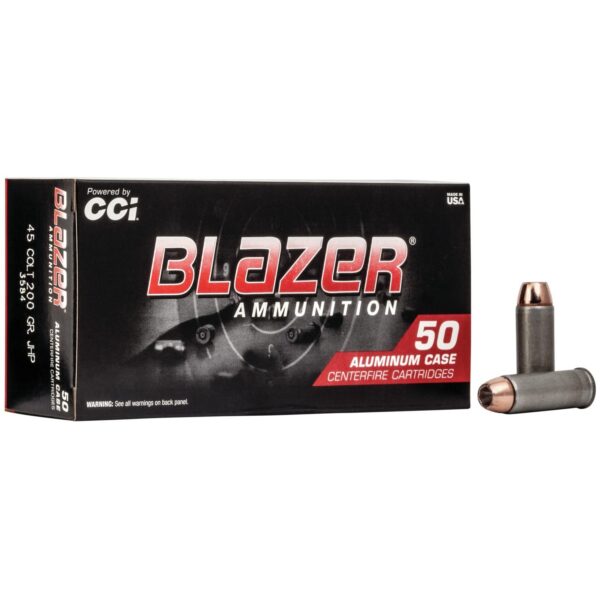 CCI Blazer Aluminum Handgun Ammunition .45 Colt 200 gr JHP 1000 fps 50/ct - Precision Shot Firearms