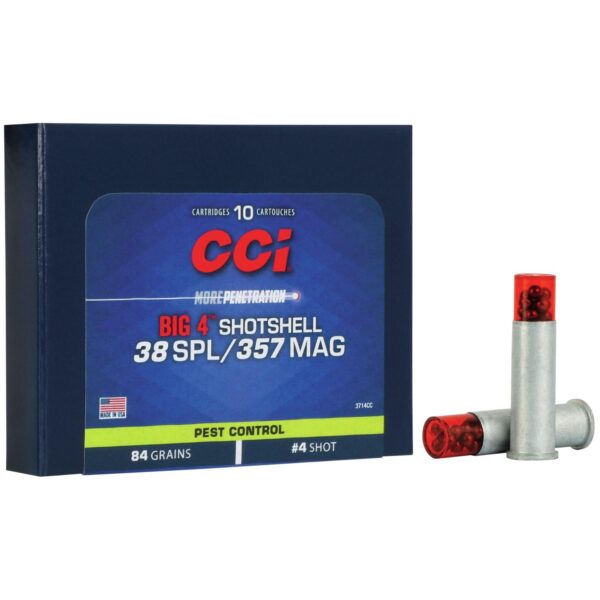 CCI Big 4 Handgun Shotshell Ammunition .38 spl/.357 mag #4 Shot 1000 fps 10/ct - Precision Shot Firearms