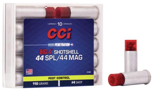CCI Big 4 Handgun Shotshell Ammunition .44 spl/Mag #4 1000 fps 10/ct - Precision Shot Firearms