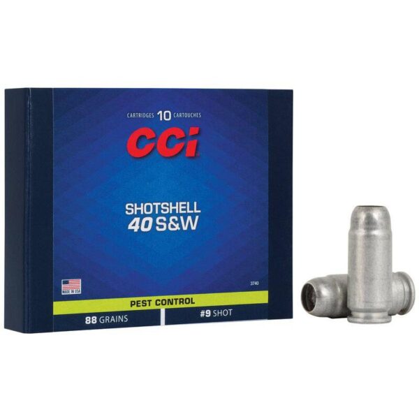 CCI Pest Control Handgun Shotshells .40 S&W 88 gr #9 shot 1250 fps 10/ct - Precision Shot Firearms
