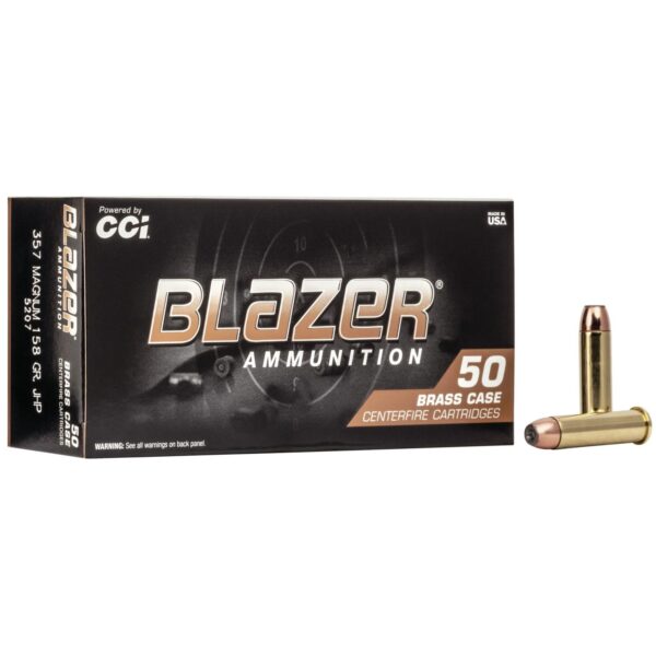 CCI Blazer Brass Handgun Ammunition .357 Mag 158 gr JHP 1150 fps 50/ct - Precision Shot Firearms