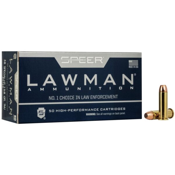 Speer Lawman Handgun Ammunition .38 Spl (+P) 158 gr TMJ 900 fps 50/box - Precision Shot Firearms