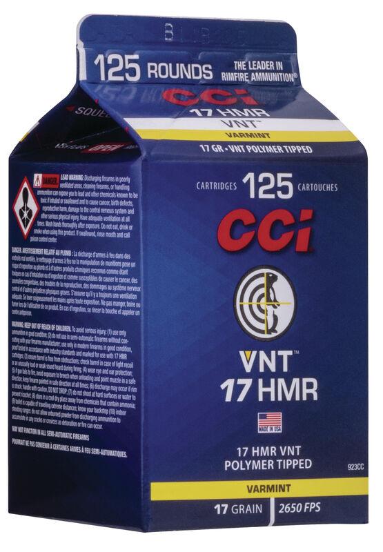 CCI Varmint Rimfire Ammunition .17 HMR 17gr VNT 2650 fps 125/ct - Precision Shot Firearms