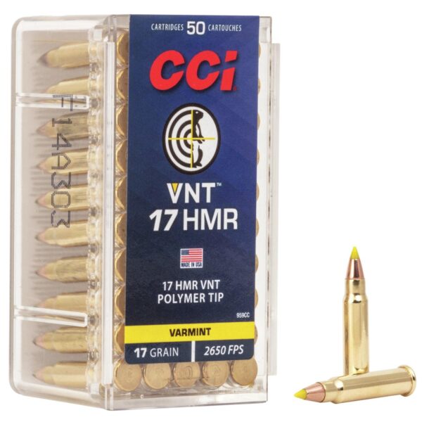 CCI Rimfire Ammunition .17 HMR 17gr VNT 2650 fps 50/ct - Precision Shot Firearms