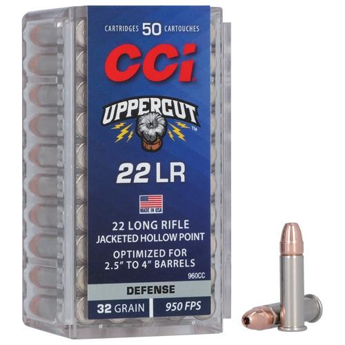 CCI Uppercut Rimfire Ammunition .22 LR 32gr HP 950 fps 50/ct - Precision Shot Firearms