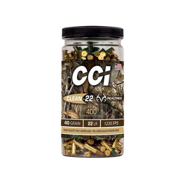 CCI Clean-22 HV Target Realtree Rimfire Ammuniton .22 LR 40gr LRN 1235 fps 400/ct - Precision Shot Firearms