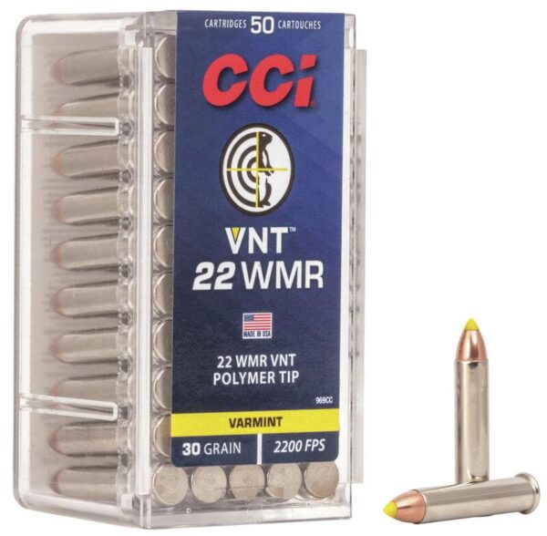 CCI Varmint Rimfire Ammunition .22 WMR 30 gr VNT 2200 fps 50/ct - Precision Shot Firearms