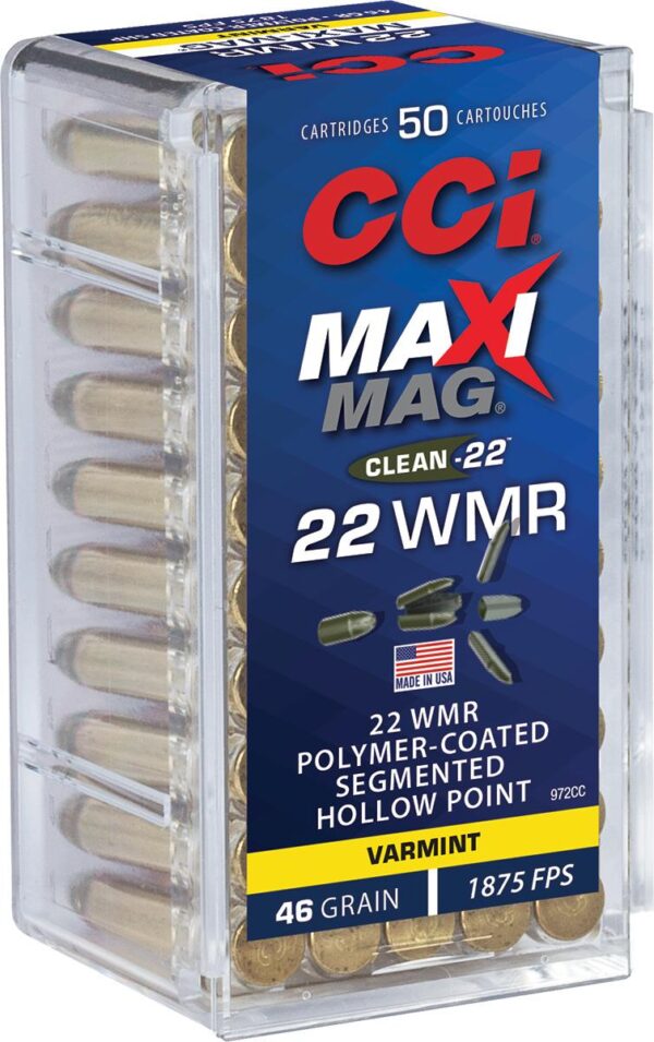 CCI Maxi Mag Rimfire Ammunition .22 WMR SHP 1875 fps 50/ct - Precision Shot Firearms