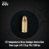 CCI Independence Brass Handgun Ammunition 9mm Luger (+P) 115 gr FMJ 1300 fps 1000/ct (Bulk) - Precision Shot Firearms