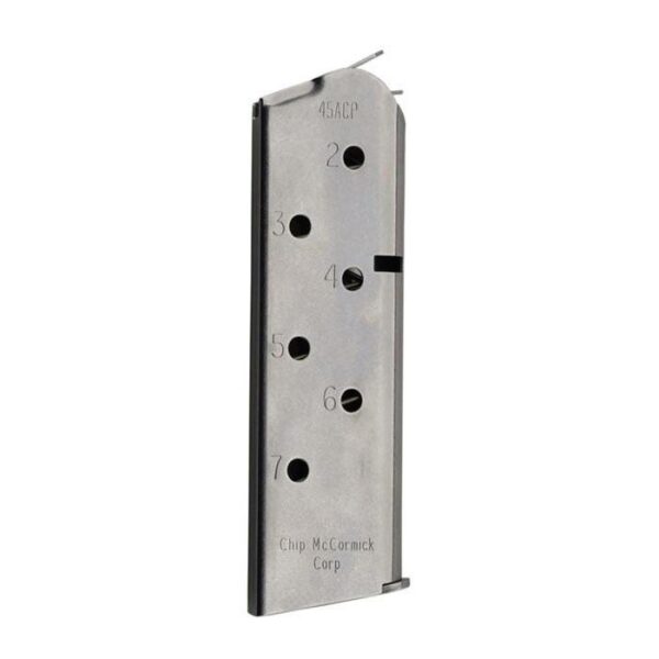 Chip McCormick Shooting Star Officer's 1911 Handgun Magazine .45 ACP Stainless Steel 7/rd - Precision Shot Firearms