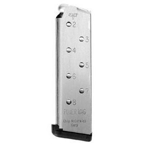 Chip McCormick 1911 Power Mag Handgun Magazine .45 ACP Stainless Steel 8/rd - Precision Shot Firearms