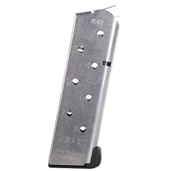 Chip McCormick 1911 Compact Power Mag Handgun Magazine Stainless Steel .45 ACP 8/rd - Precision Shot Firearms