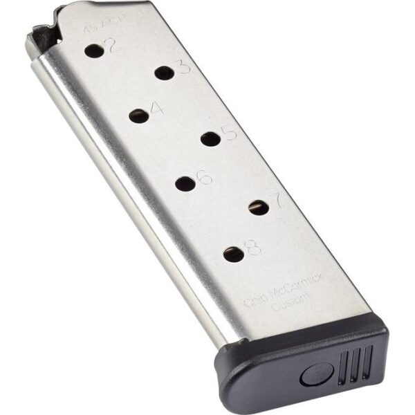 Chip McCormick Railed Power Handgun Magazine (RPM) Stainless .45 ACP 8/rd - Precision Shot Firearms
