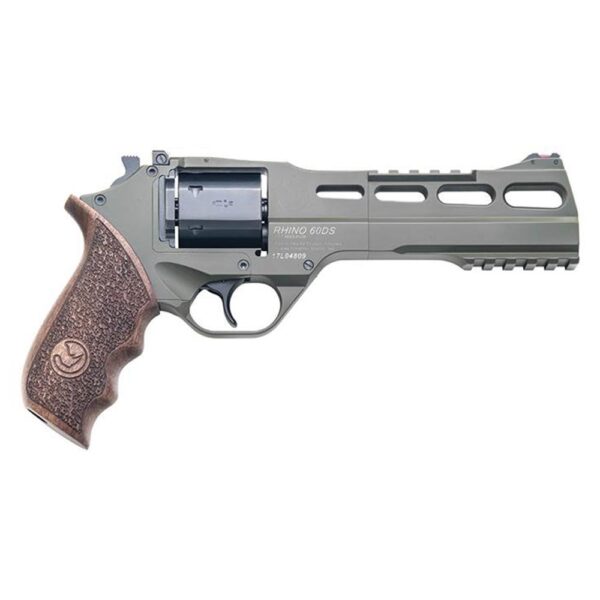 Rhino Revolver 60DS 6" Hunter Od Green with 3 moon clips 6 rounds - Precision Shot Firearms